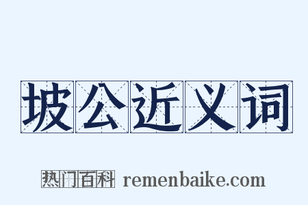 坡公近义词是什么意思的图片